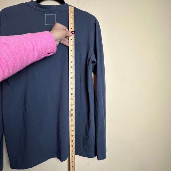 Billy Reid Henley Cotton Long Sleeve Tee Shirt Blue Men's Size Large - Picture 7 of 12